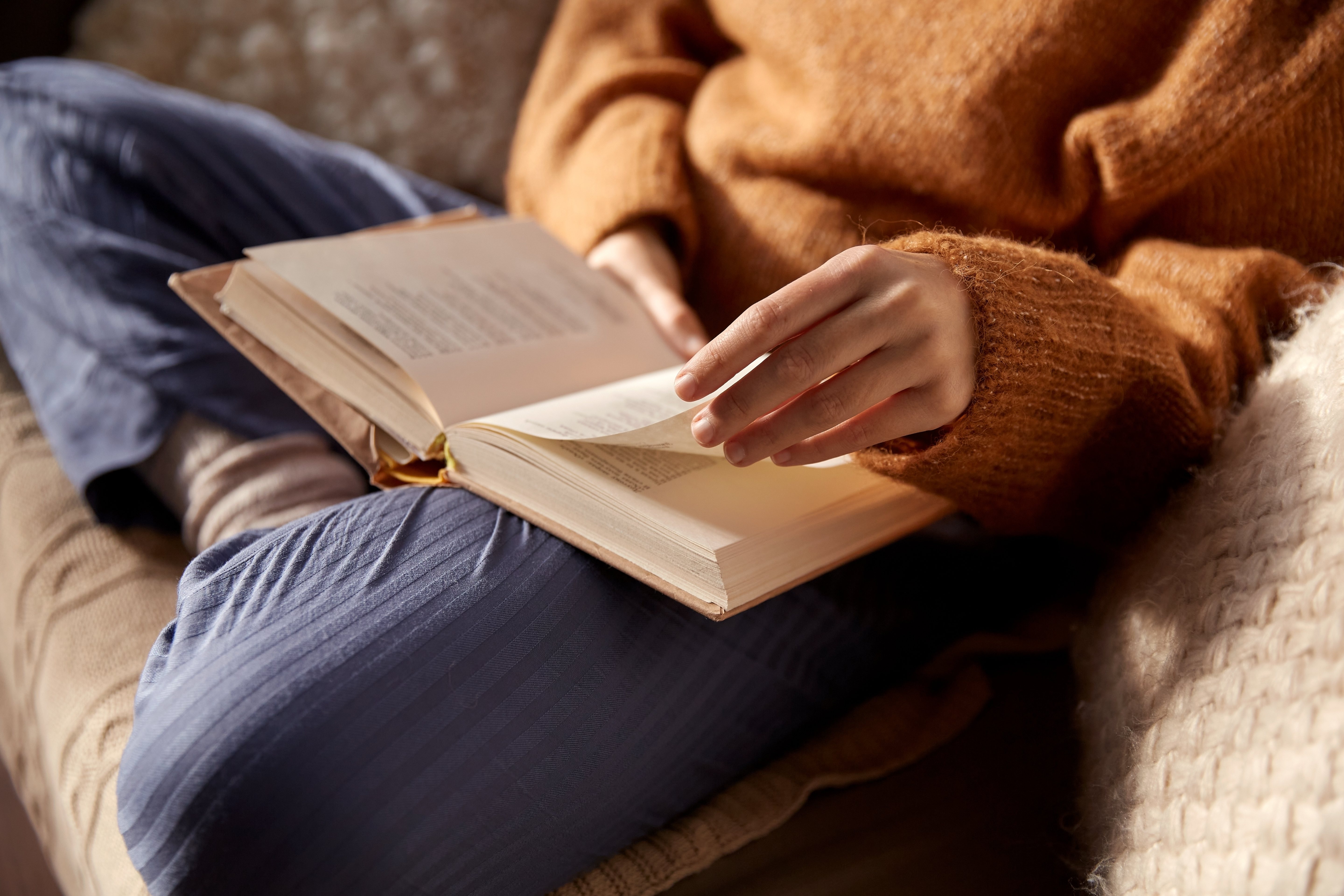Woman reading a book